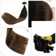 Ombre #2 DARKEST BROWN / #8 ASH BROWN Hair Length 20"/50 Grams (Fusion U-tip)