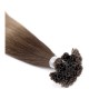 #8/18 ASH BROWN/ASH BOLNDE U-tip Ombre Fusion Hair Extensions 50g/20"