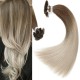 New Ombre - #8 Ash Brown / #18 Ash blonde Hair Extensions 50 Grams Length 20" (Fusion U-tip)