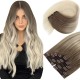 #8/60 ASH BROWN/PLATINUM BLONDE Clip-in Ombre Hair Extensions 120g 20" #8/60 ASH BROWN/PLATINUM BLONDE Clip-in Ombre Hair Extensions 120g 20"