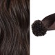 #2 DARKEST BROWN V-tip Fusion Pre-bonded Premium 6A Hair Extensions 50g/qty 20"