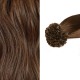 #3 DARK BROWN V-tip Fusion Pre-bonded Premium 6A Hair Extensions 50g/qty 20"