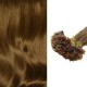 #6 CHESTNUT BROWN V-tip Fusion Pre-bonded Premium 6A Hair Extensions 50g/qty 20"