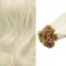 #60 PLATINUM BLONDE V-tip Fusion Pre-bonded Premium 6A Hair Extensions 50g/qty 20"