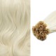 #60 PLATINUM BLONDE V-tip Fusion Pre-bonded Premium 6A Hair Extensions 50g/qty 20"