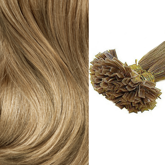 #8 ASH BROWN V-tip Fusion Pre-bonded Premium 6A Hair Extensions 50g/qty 20"