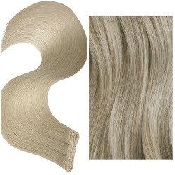 #18 ASH BLONDE Flat Track Weft Premium 6A Hair Extensions 100g 20"'; 22''
