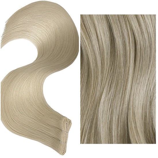 Flat Track Weft/Weave Hair Extensions (P.Virgin 6A) #18 ASH BLONDE 100g Lengths 20" & 22" Premium Quality
