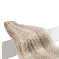 #18/60 ASH BROWN/PLATINUM BLONDE Weft/Weave Highlight Hair Extensions 120g 20"