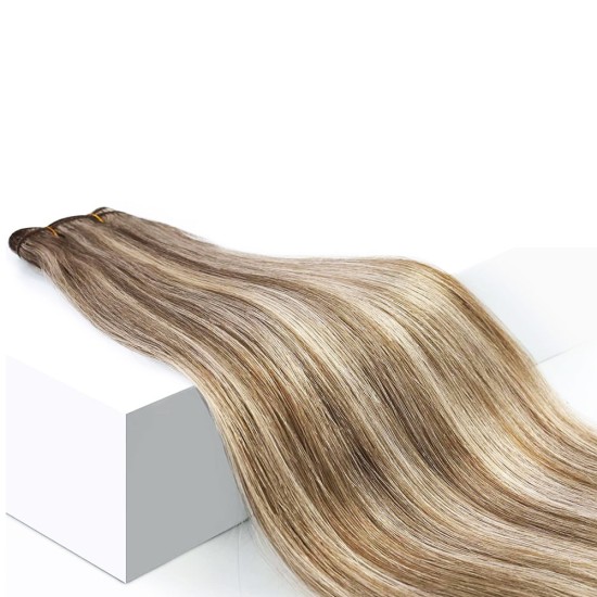 #8/60 ASH BLONDE/PLATINUM BLONDE Weft/Weave Highlight Hair Extensions 120g 20"