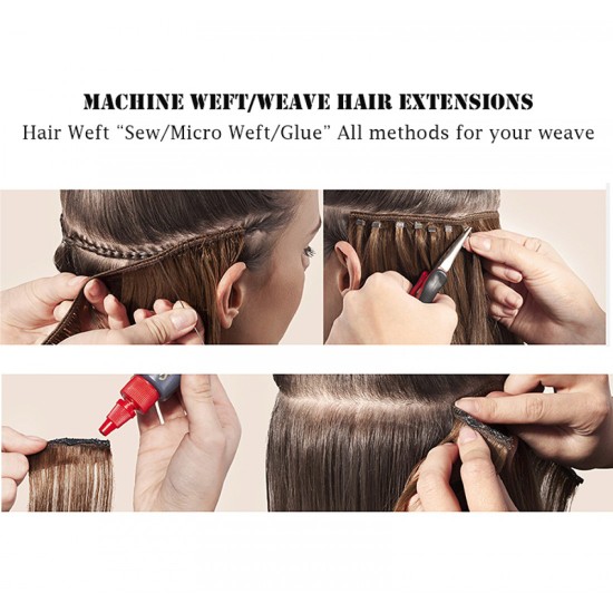 #1 JET BLACK Weft/Weave Hair Extensions 120g 20"