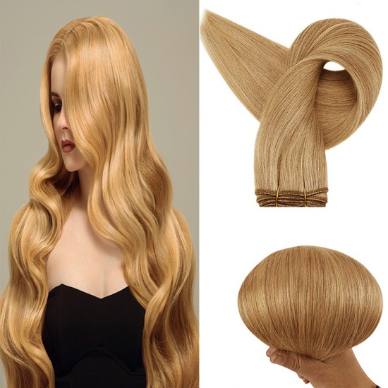 #14 LIGHTEST GOLDEN BLONDE Weft/Weave Hair Extensions 120g 20"