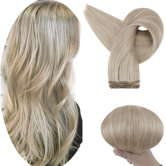 #18 ASH BLONDE Weft/Weave Hair Extensions 120g 20"