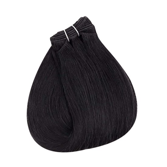1B NATURAL BLACK Straight Weft / Weave Human Hair Extensions 20 1B NATURAL BLACK Straight Weft / Weave Human Hair Extensions 20