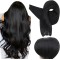 #1 JET BLACK Weft/Weave Hair Extensions 120g 20"