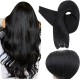 #1 JET BLACK Weft/Weave Hair Extensions 120g 20"