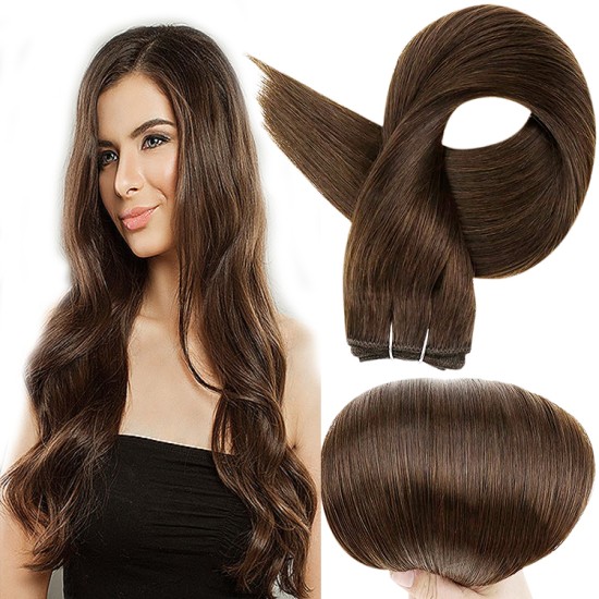 #3 DARK BROWN Weft/Weave Human Hair Extensions 120g 20"