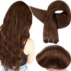 #4 CHOCOLATE BROWN Weft/Weave Hair Extensions 120g 20"