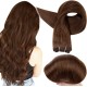 #4 CHOCOLATE BROWN Weft/Weave Hair Extensions 120g 20"