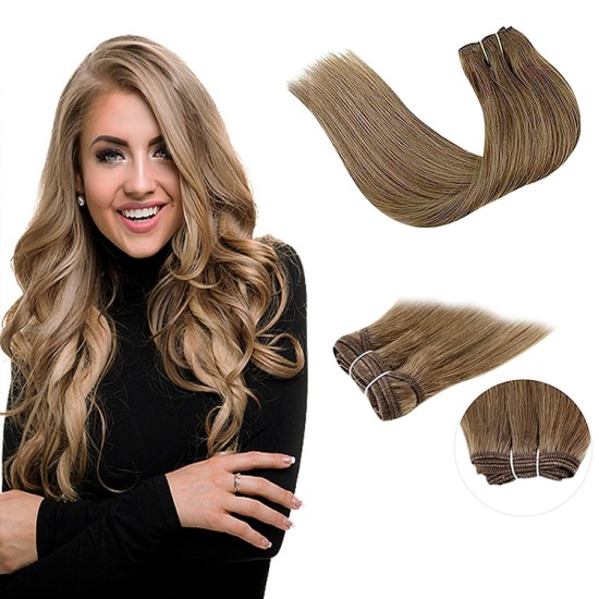 #8 ASH BROWN Weft/Weave Hair Extensions 120g 20"