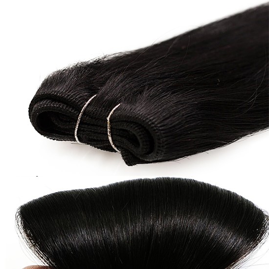 #1 JET BLACK Weft/Weave Hair Extensions 120g 20"