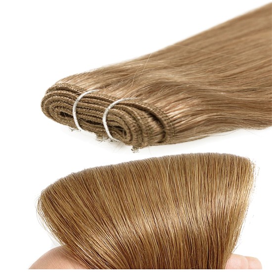 #12 LIGHT GOLDEN BROWN Weft/Weave Hair Extensions 120g 20"
