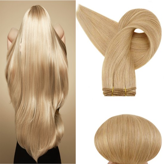 #16 LIGHT HONEY BLONDE Weft/Weave Hair Extensions 120g 20"