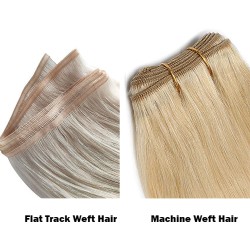 #3 DARK BROWN Flat Track Weft Premium 6A Hair Extensions 100g 20"/22"