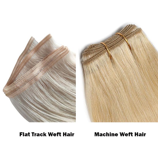 #22 BEACH BLONDE Flat Track Weft Premium 6A Hair Extensions 100g 20''/22''