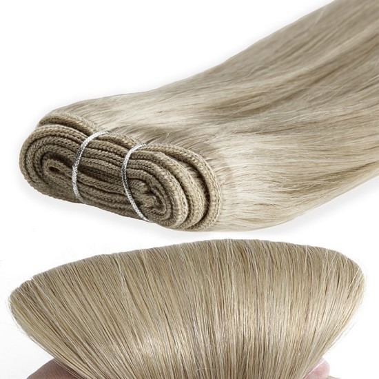 #18 ASH BLONDE Straight Weft / Weave Human Hair Extensions 20" 120g